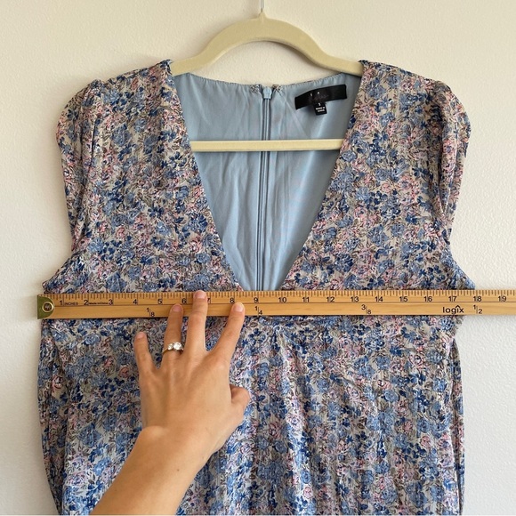 Lulus Garden Paths Floral Puff Sleeve Maxi Dress hippie Gypsy babydoll prairie S - Picture 13 of 15